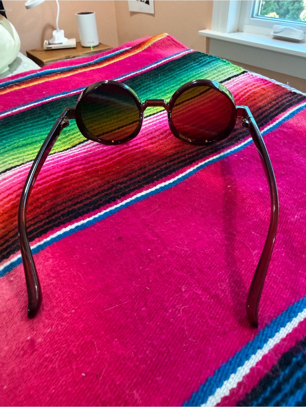 Round Tortoiseshell Sunglasses - Brown Lenses